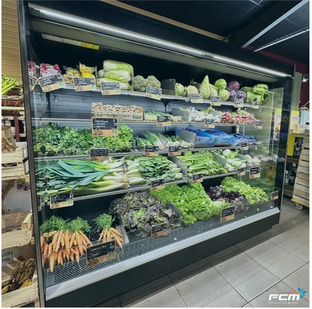 Modernisation d’une vitrine légumes dans un magasin bio à Saint Rémy de Provence